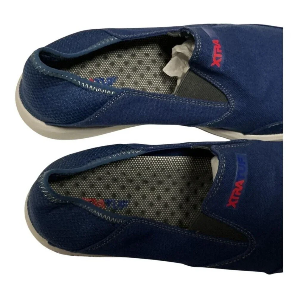 Xtratuf Boat Shoes Mens 12 Blue Yellowtail Canvas Slip Resistant Casual NEW